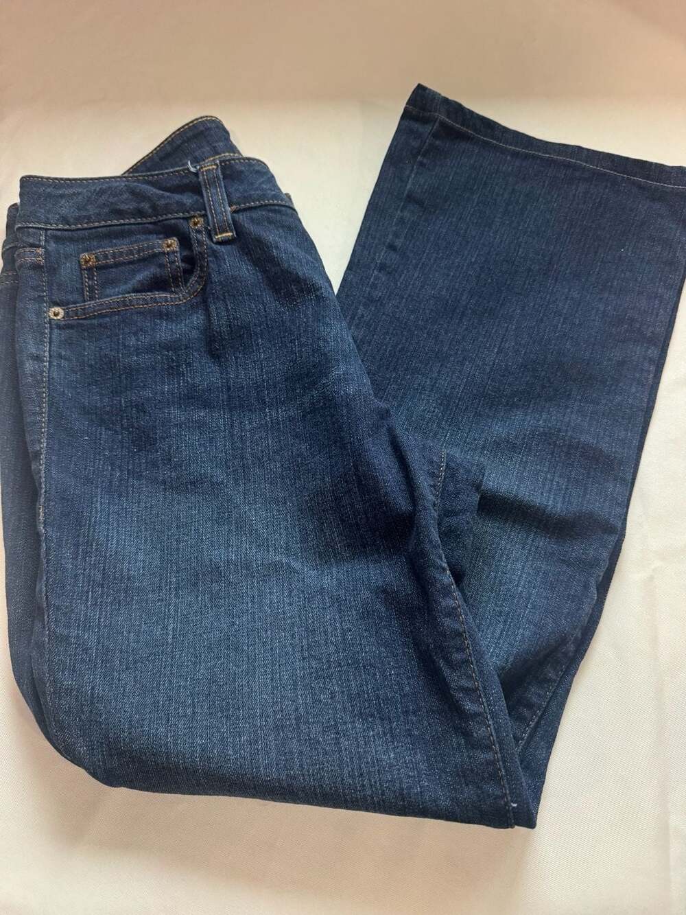Dark Wash Flare Bootcut Jeans Y2K Low Rise Stretch Women’s Size 10